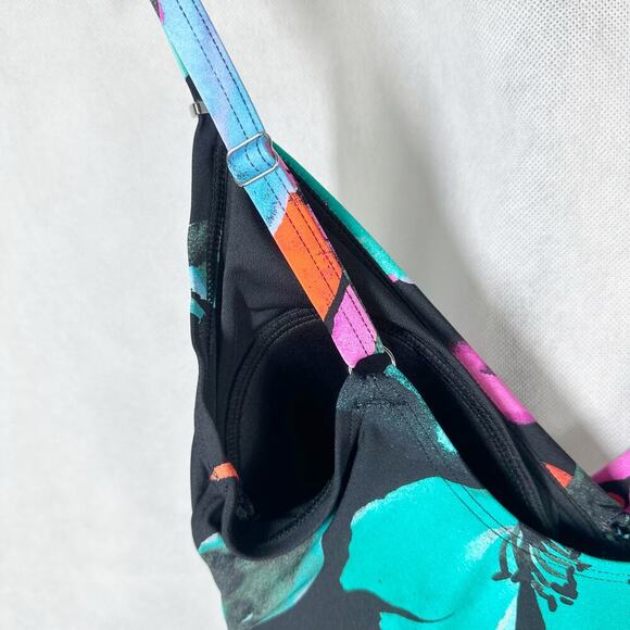 Calvin Klein Twist Front Tummy Control One Piece Swimsuit Size 6 - Picture 4 of 10